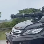 Polisi Tilang Pemilik Pajero Berstrobo-Pasang Gatling Gun Mainan di Kap Mobil